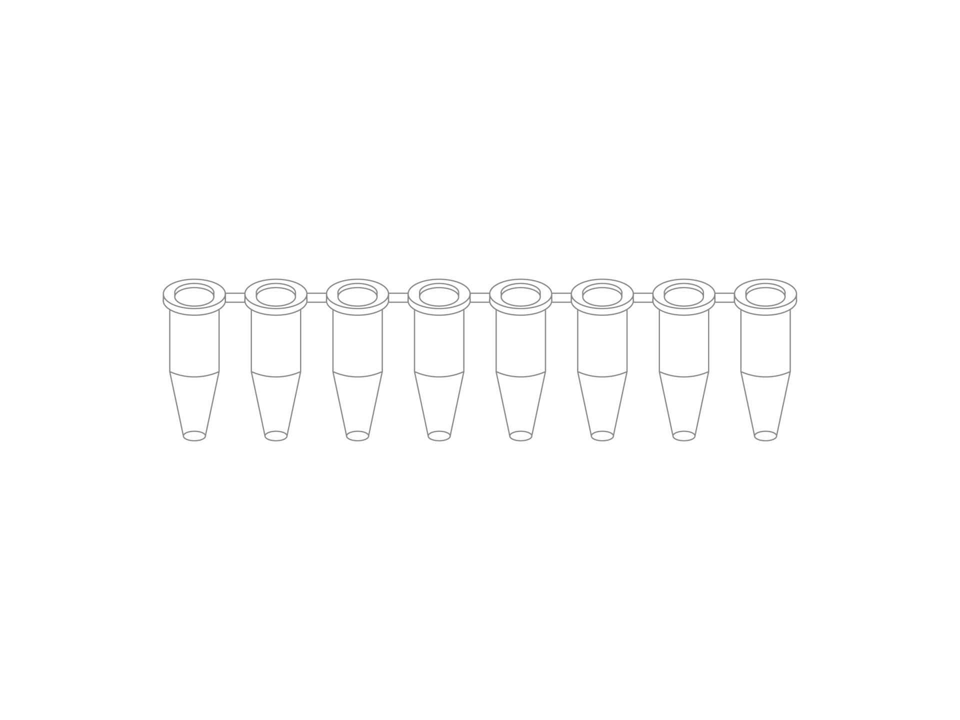 0.2mL PCR 8联管 (含管盖)